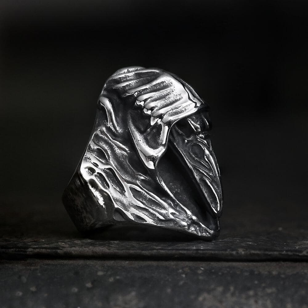 Bague Viking Corbeaux Hugin 11