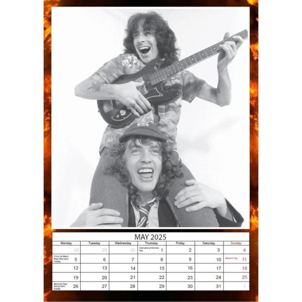 Calendrier Pour 2025 AC/DC