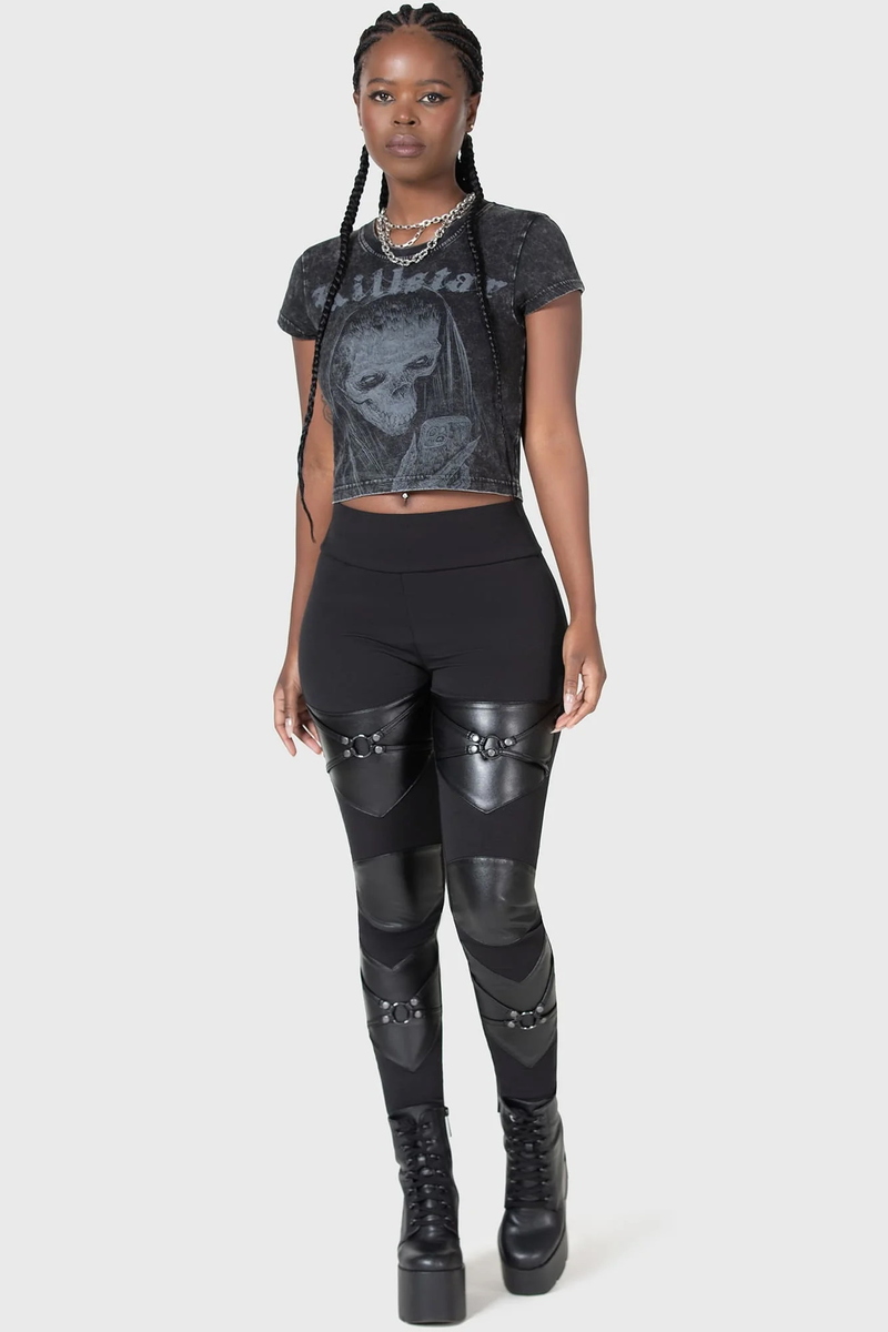 Pantalon Pour Femmes (leggings) KILLSTAR - Night Demon - Noir XXL