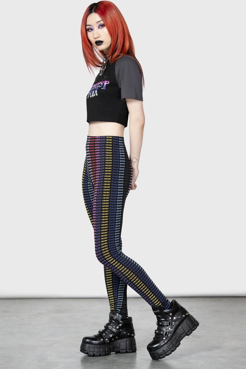 Pantalon Pour Femme (leggings) KILLSTAR - Rave Queen - Noir XS