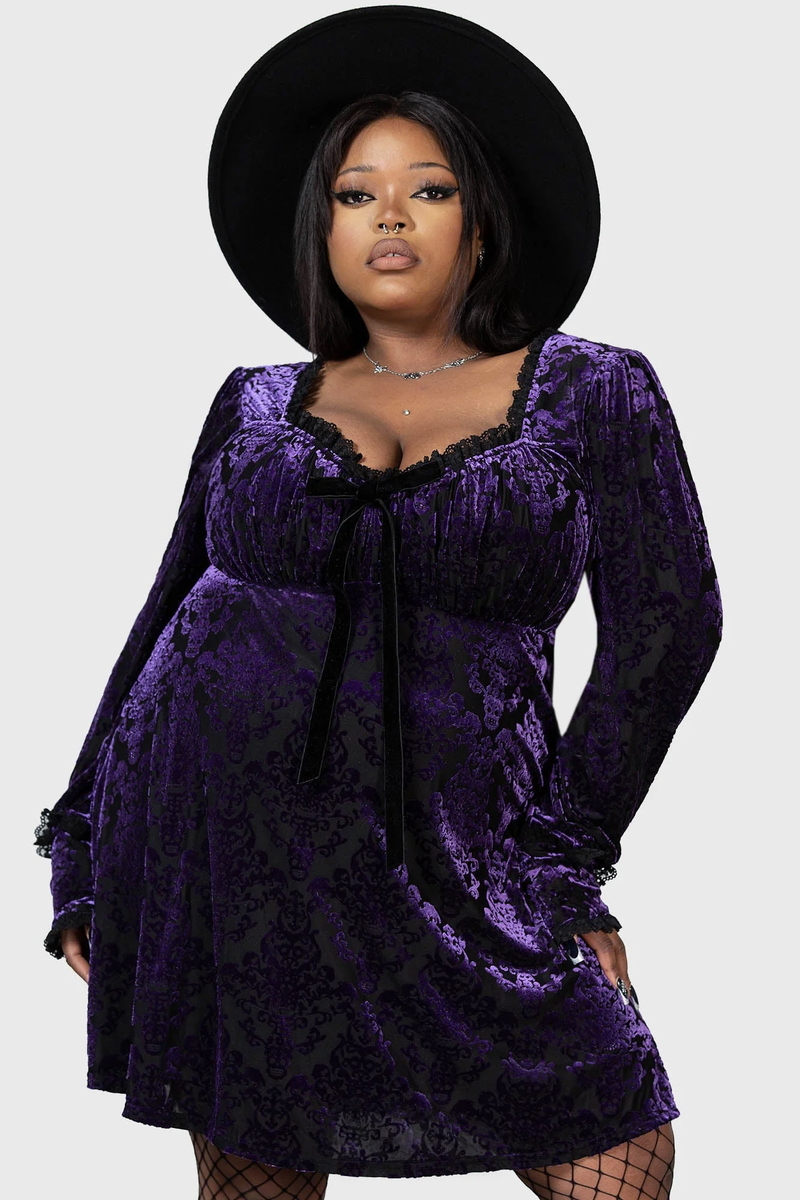 Robe Pour Femme KILLSTAR - Sitri - Violet 4XL